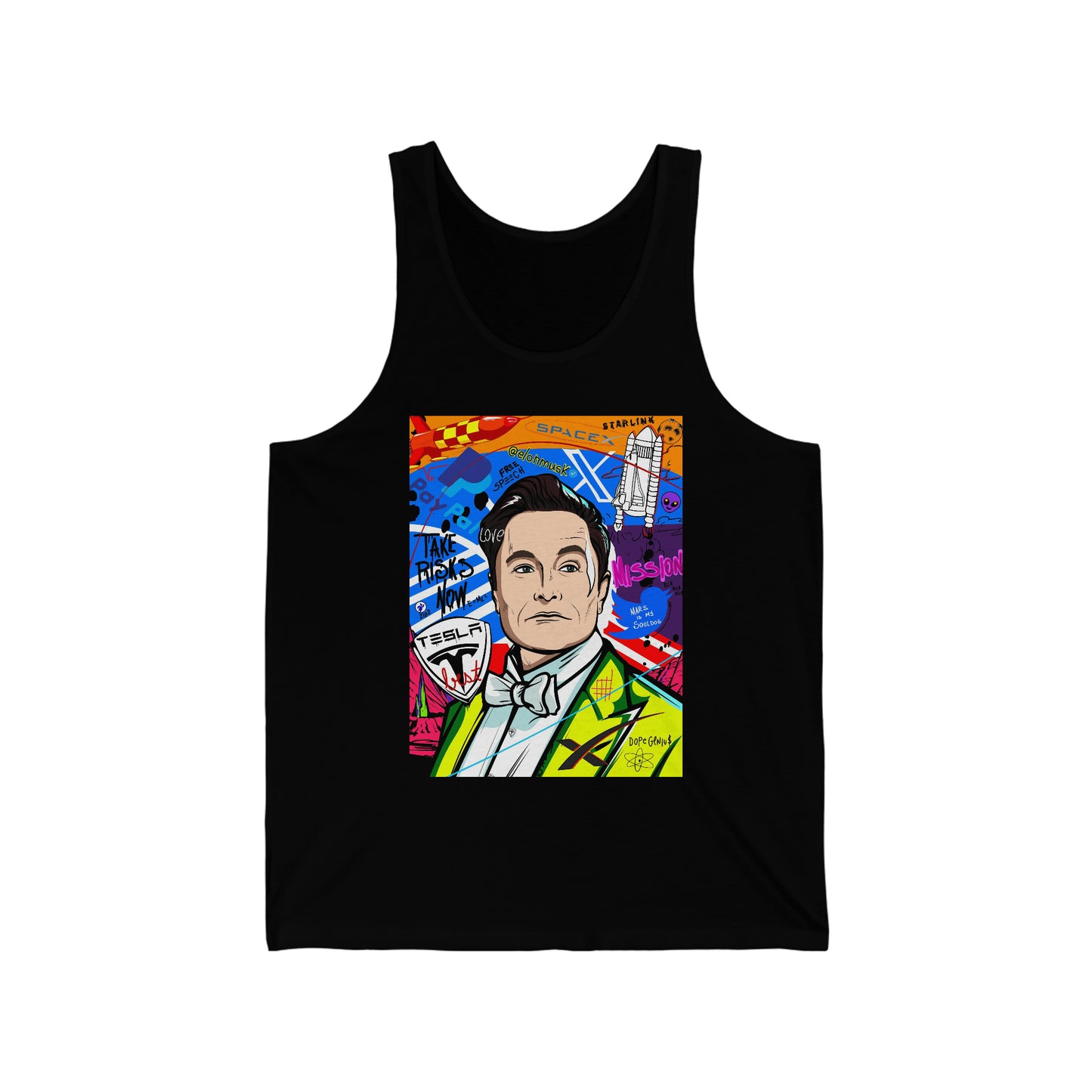 Elon Musk Pop Art Graphic Tank Top V2.0