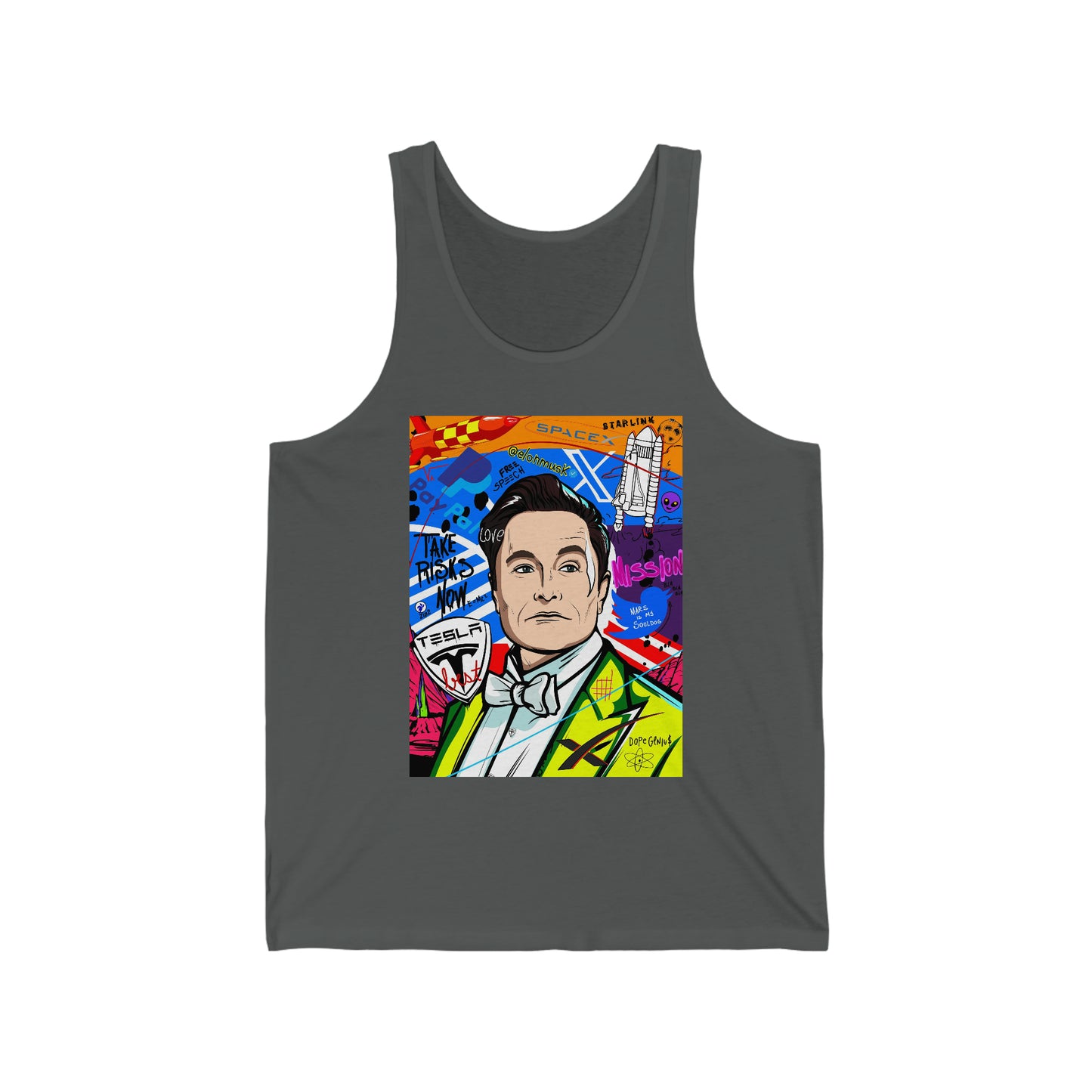 Elon Musk Pop Art Graphic Tank Top V2.0