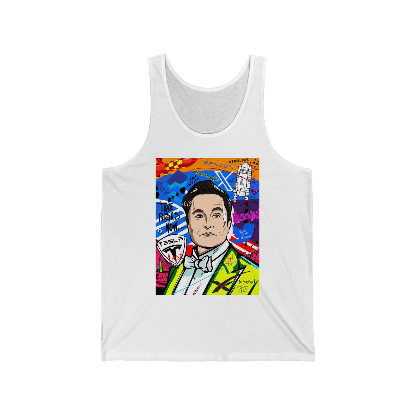 Elon Musk Pop Art Graphic Tank Top V2.0