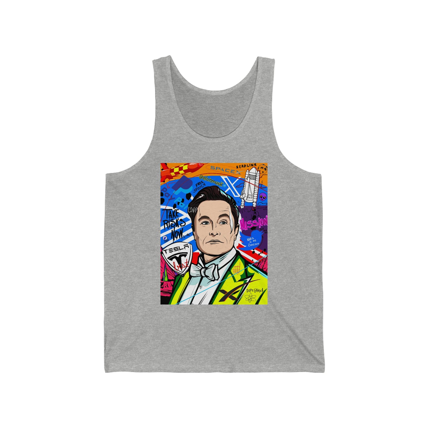 Elon Musk Pop Art Graphic Tank Top V2.0