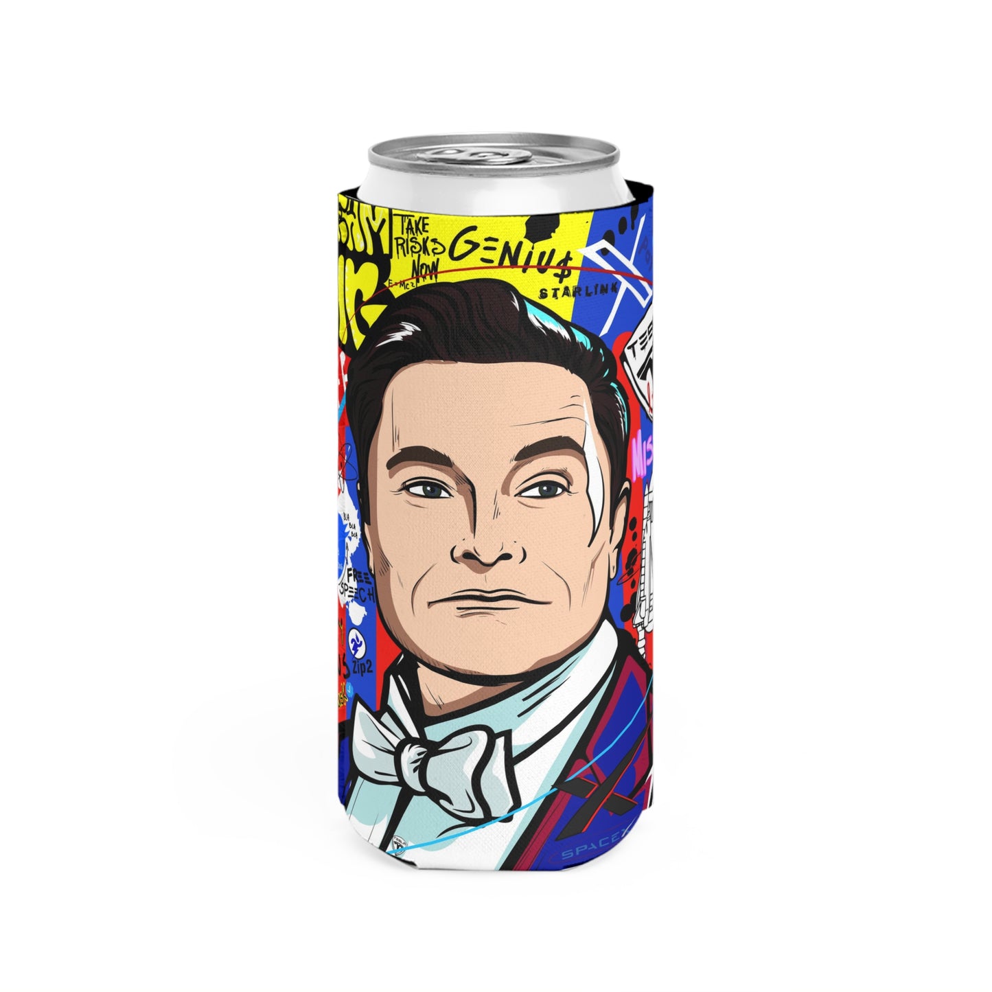 Elon Musk - Pop Art - Tall Koozie