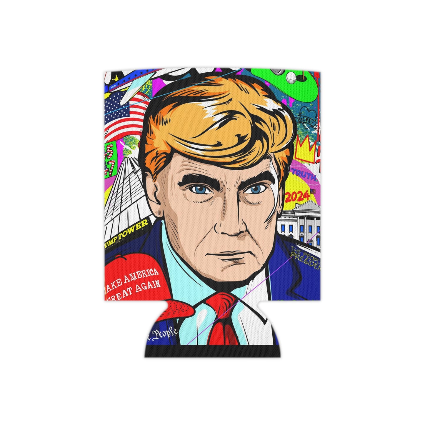 Donald Trump Mug Shot - Pop Art Can Cooler