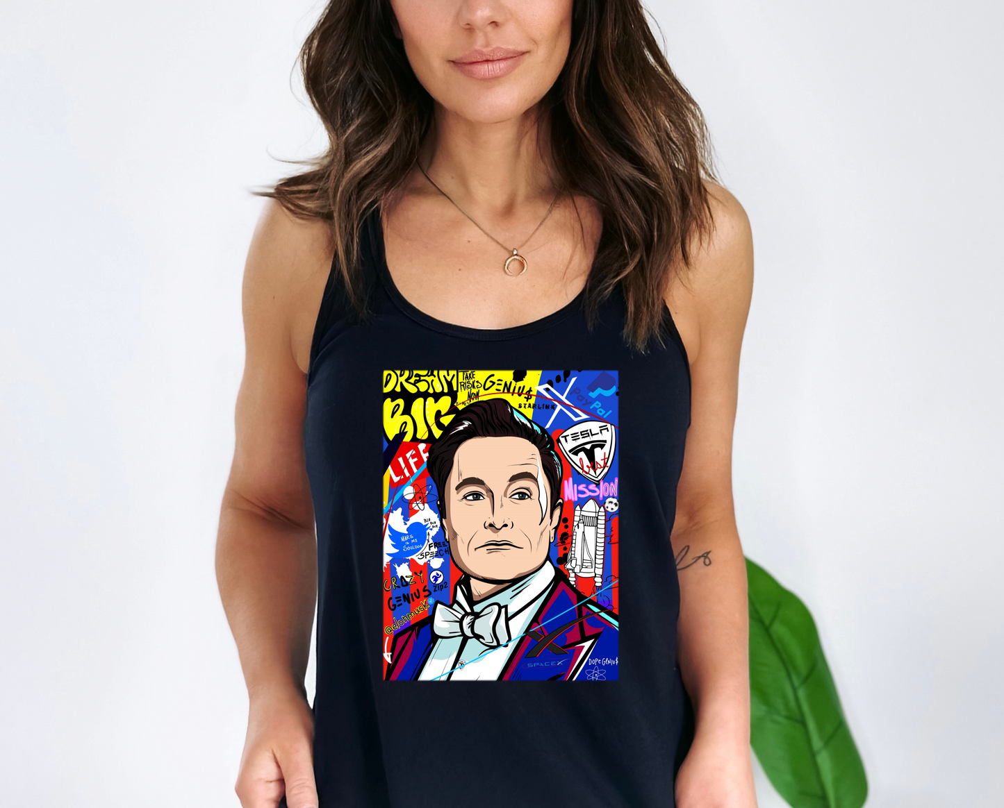 Elon Musk Women's Pop Art Tank