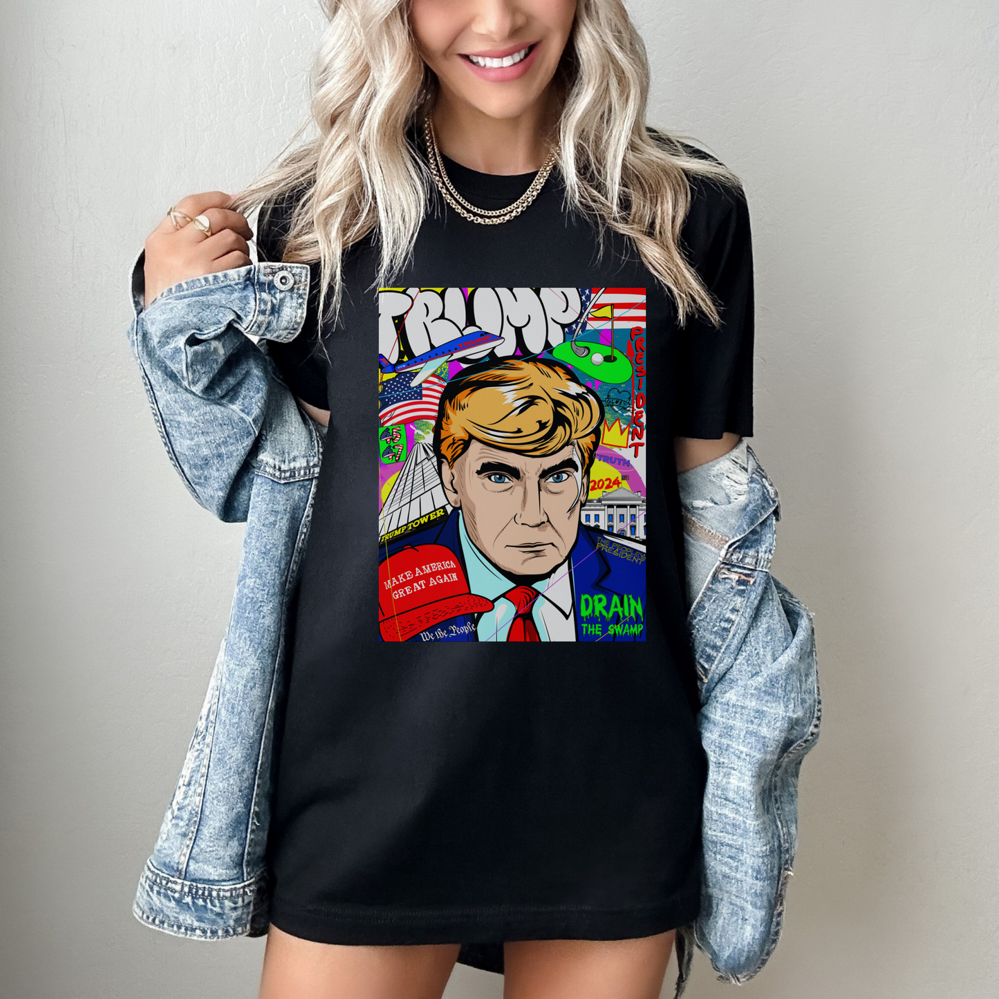 Donald Trump Mug Shot Pop Art Graphic Tee