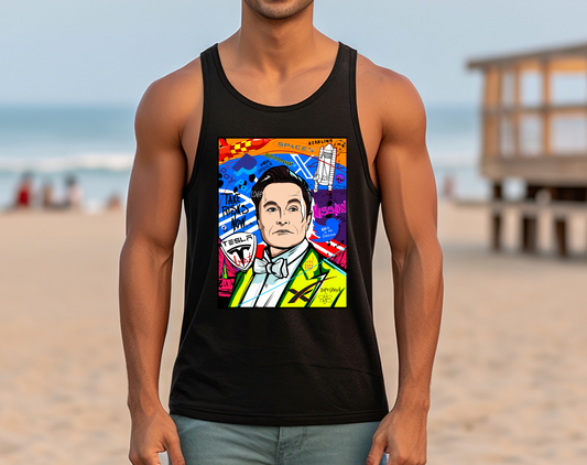 Elon Musk Pop Art Graphic Tank Top V2.0